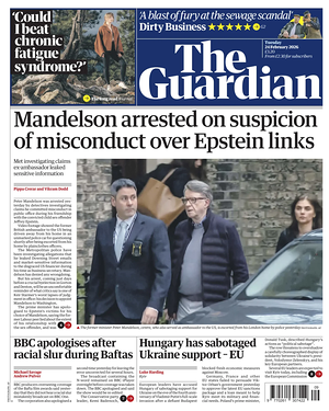 Prima pagina The Guardian di oggi - Quotidiano estero