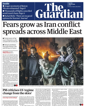 Prima pagina The Guardian di oggi - Quotidiano estero