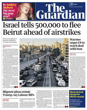 Prima pagina The Guardian di oggi - Quotidiano estero