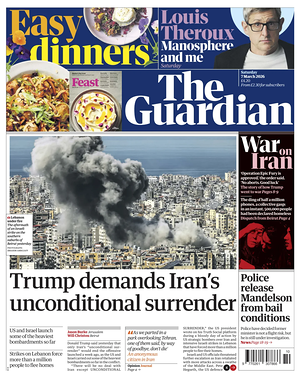 Prima pagina The Guardian di oggi - Quotidiano estero