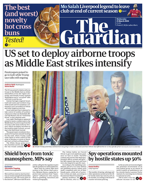 Prima pagina The Guardian di oggi - Quotidiano estero
