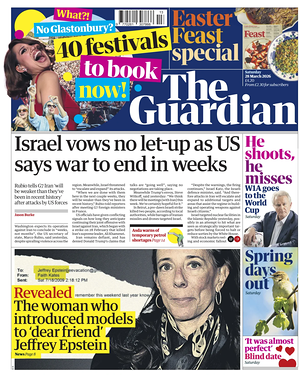 Prima pagina The Guardian di oggi - Quotidiano estero