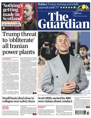 Prima pagina The Guardian di oggi - Quotidiano estero