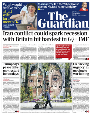 Prima pagina The Guardian di oggi - Quotidiano estero