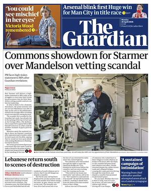 Prima pagina The Guardian di oggi - Quotidiano estero