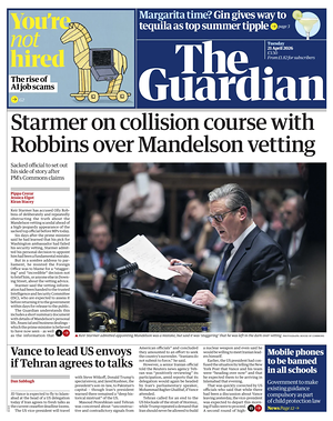 Prima pagina The Guardian di oggi - Quotidiano estero