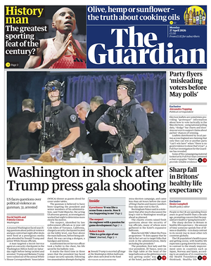 Prima pagina The Guardian di oggi - Quotidiano estero