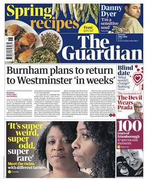 Prima pagina The Guardian di oggi - Quotidiano estero