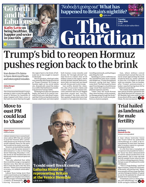 Prima pagina The Guardian di oggi - Quotidiano estero