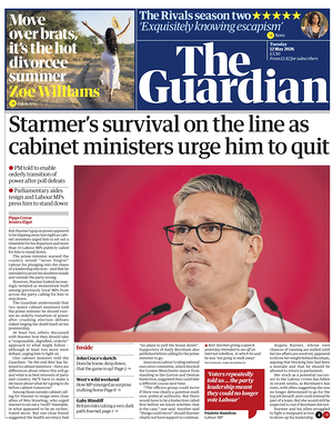 Prima pagina The Guardian di oggi - Quotidiano estero