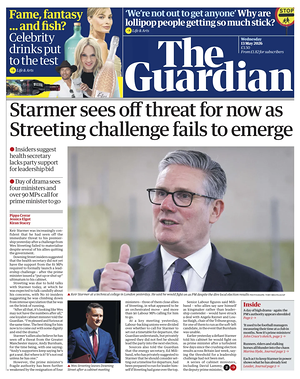 Prima pagina The Guardian di oggi - Quotidiano estero