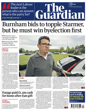Prima pagina The Guardian di oggi - Quotidiano estero