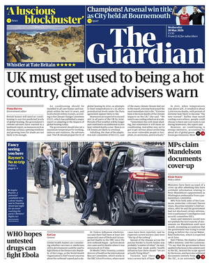 Prima pagina The Guardian di oggi - Quotidiano estero