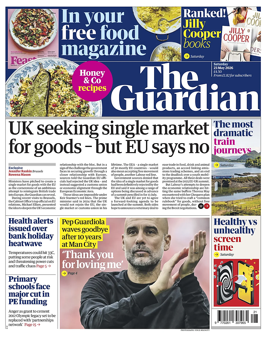 The Guardian Front Page Today - Headlines and News