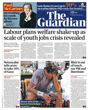 Prima pagina The Guardian di oggi - Quotidiano estero