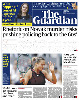 Prima pagina The Guardian di oggi - Quotidiano estero
