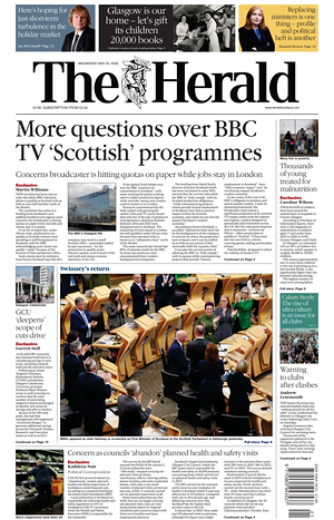 The Herald front page