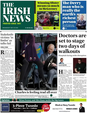 The Irish News front page