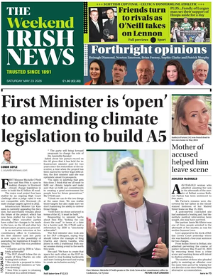 The Irish News front page