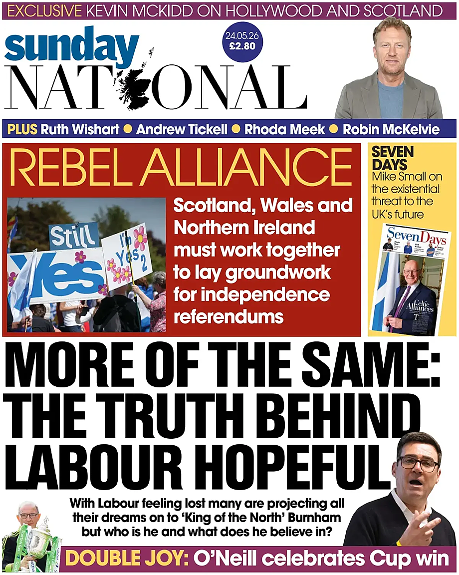 Front page of The National | Scotland today - UK press 24 May 2026