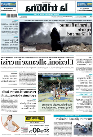 Prima pagina La Tribuna di Treviso di oggi - Quotidiano regionale
