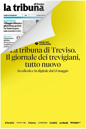 Prima pagina La Tribuna di Treviso di oggi - Quotidiano regionale