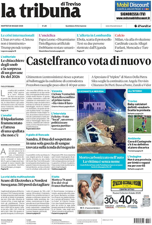 Prima pagina La Tribuna di Treviso di oggi - Quotidiano regionale