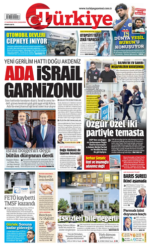 Bugünkü Türkiye manşeti ve ilk sayfası - ulusal gazetesi