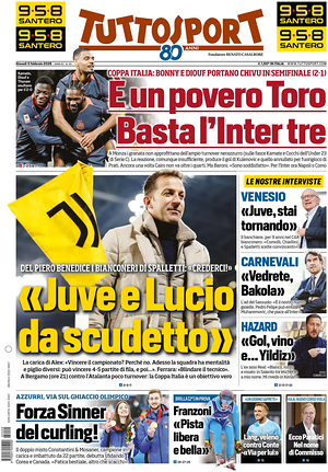 Prima pagina Tuttosport di oggi - Quotidiano sport