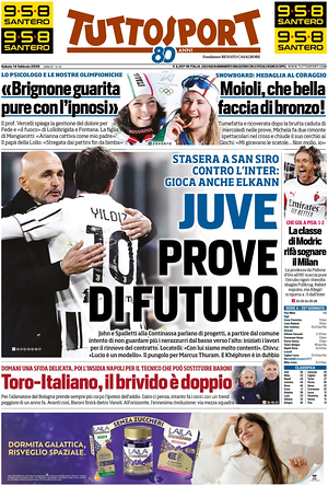 Prima pagina Tuttosport di oggi - Quotidiano sport