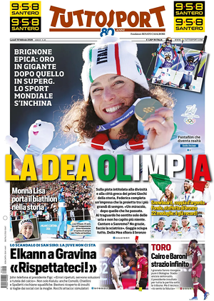 Prima pagina Tuttosport di oggi - Quotidiano sport
