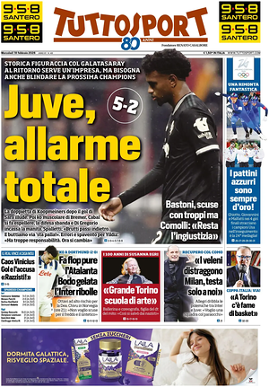 Prima pagina Tuttosport di oggi - Quotidiano sport
