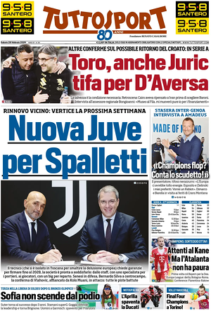 Prima pagina Tuttosport di oggi - Quotidiano sport
