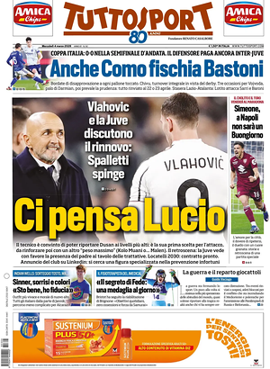 Prima pagina Tuttosport di oggi - Quotidiano sport