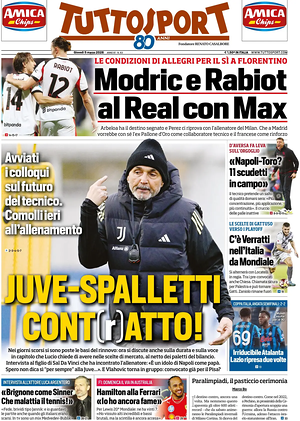 Prima pagina Tuttosport di oggi - Quotidiano sport