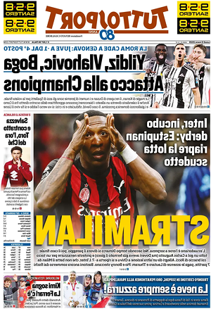 Prima pagina Tuttosport di oggi - Quotidiano sport