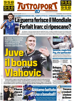 Prima pagina Tuttosport di oggi - Quotidiano sport