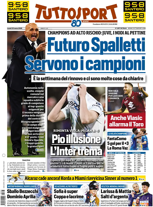 Prima pagina Tuttosport di oggi - Quotidiano sport