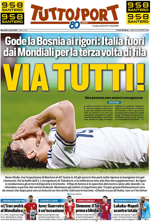 Prima pagina Tuttosport di oggi - Quotidiano sport
