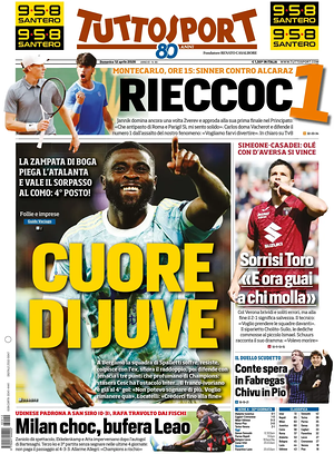 Prima pagina Tuttosport di oggi - Quotidiano sport