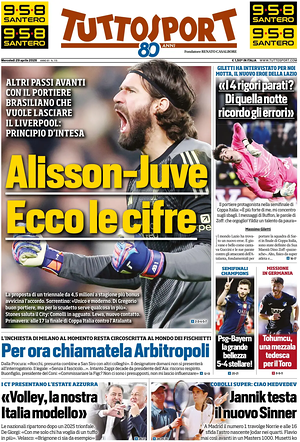 Prima pagina Tuttosport di oggi - Quotidiano sport