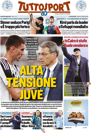 Prima pagina Tuttosport di oggi - Quotidiano sport
