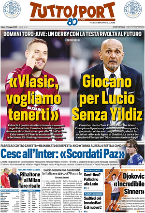 Prima pagina Tuttosport di oggi - Quotidiano sport