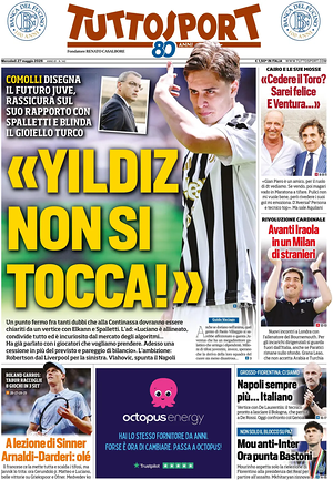 Prima pagina Tuttosport di oggi - Quotidiano sport