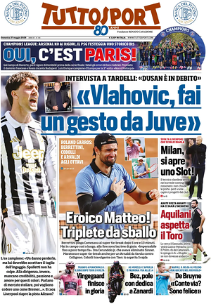 Prima pagina Tuttosport di oggi - Quotidiano sport