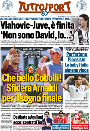 Prima pagina Tuttosport di oggi - Quotidiano sport
