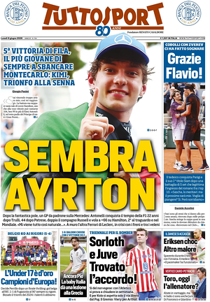 Prima pagina Tuttosport di oggi - Quotidiano sport