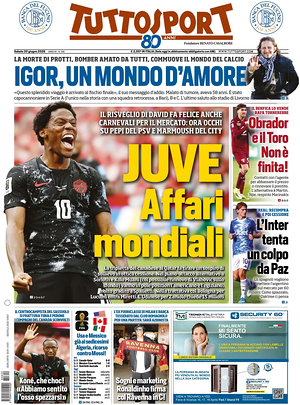 Prima pagina Tuttosport di oggi - Quotidiano sport