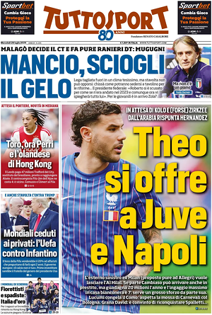 Prima pagina Tuttosport di oggi - Quotidiano sport