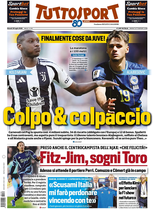 Prima pagina Tuttosport di oggi - Quotidiano sport
